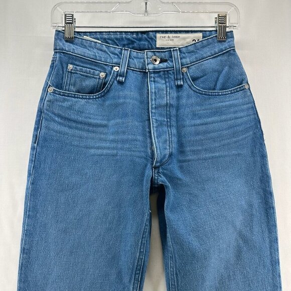 Rag & Bone Jeans Womens 24 Nina High Rise Ankle Cigarette Button Fly Denim Blue - Picture 3 of 14